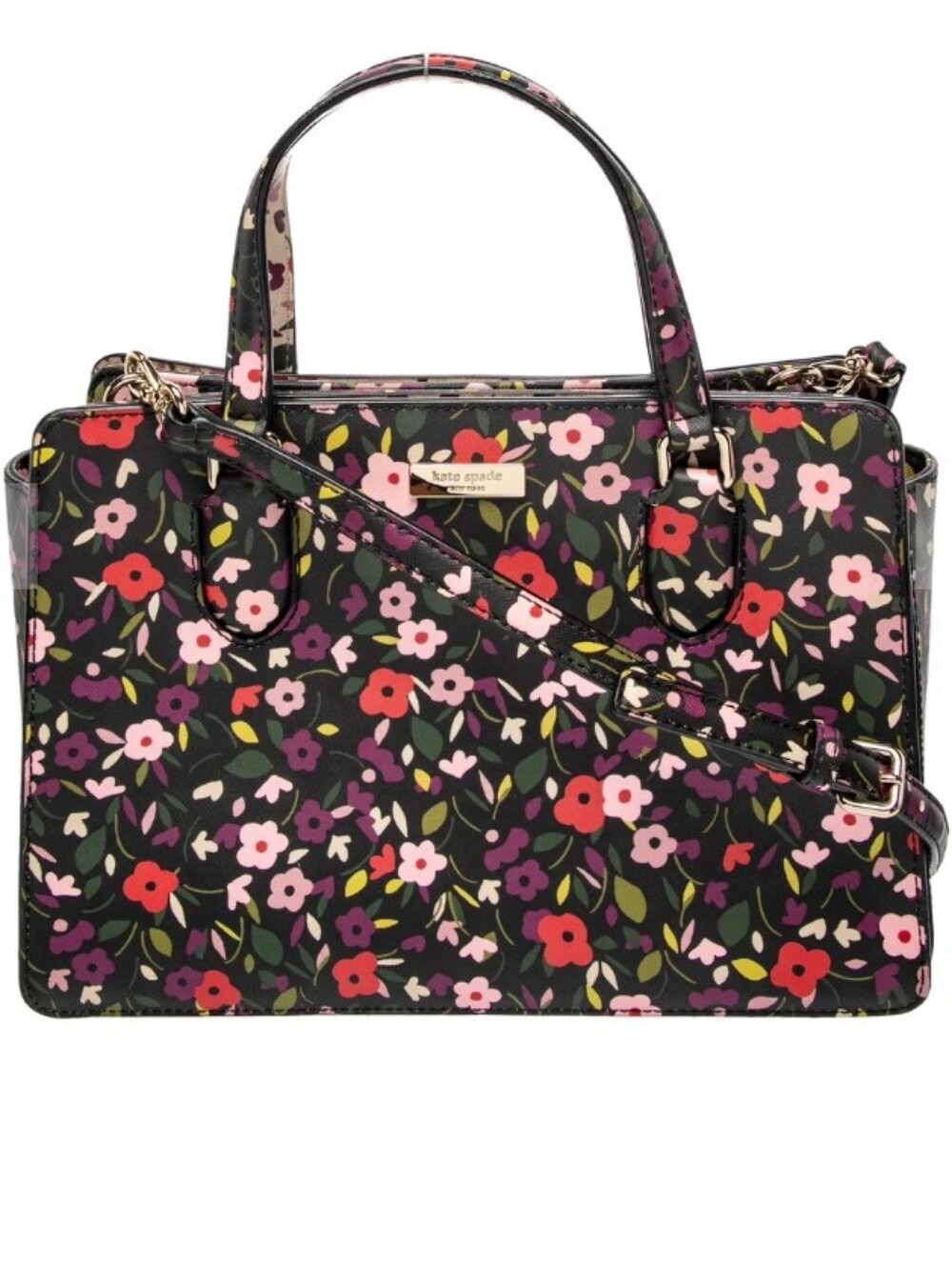 Kate Spade-Laurel Way Reese Floral Satchel-Croasbody Bag 🌺🥀 - Picture 6 of 10